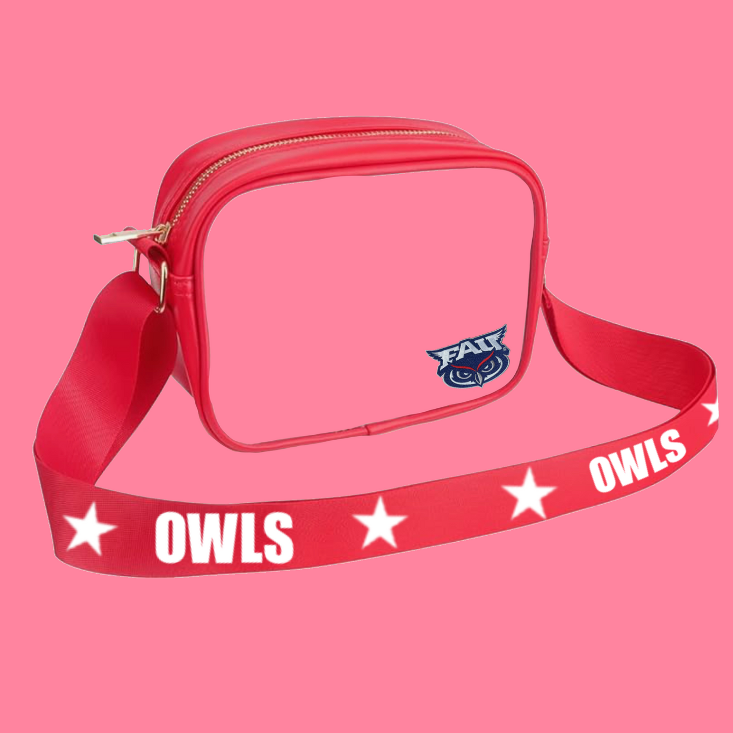 FAU Owls Clear Crossbody Bag