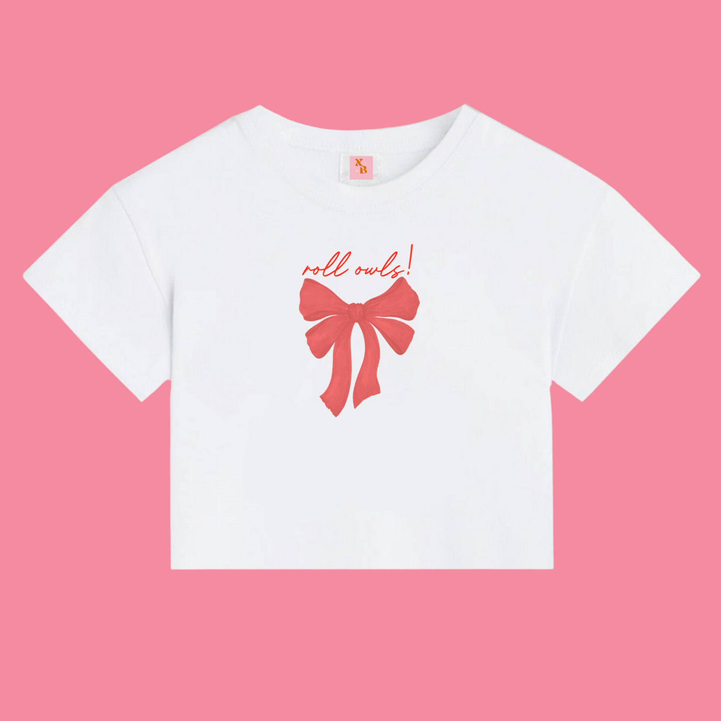Roll Owls Bow Baby Tee