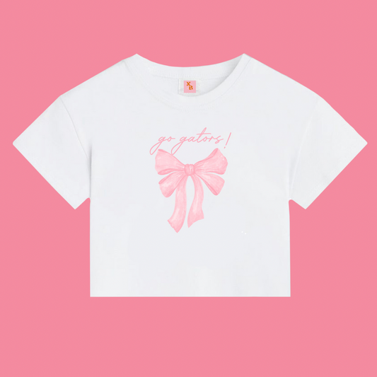 Go Gators Bow Baby Tee