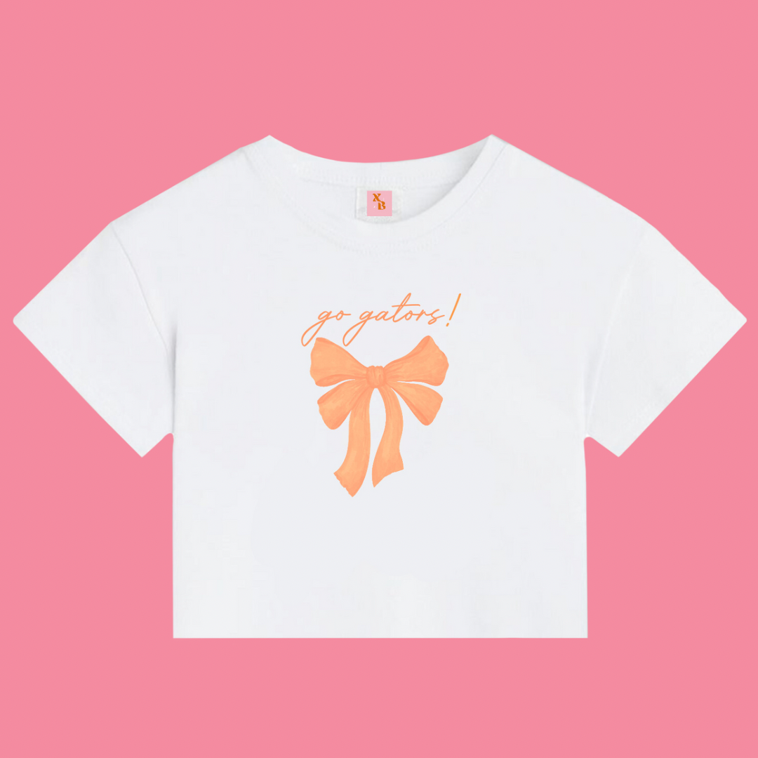 Go Gators Bow Baby Tee