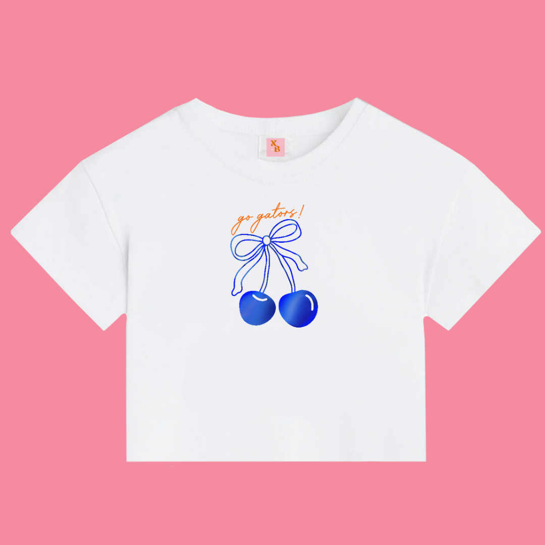 UF Cherry Bow Baby Tee